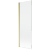 Mexen Mist vannitoa vahesein, 1-tiivaline, 70 x 150 cm, läbipaistev, kuldne harjatud - 8A9-070-001-55-00