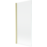 Mexen Mist duschrumsavdelare 1-flygel 80 x 150 cm, transparent, borstad guld - 8A9-080-001-55-00