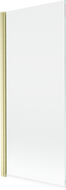 Mexen Mist 1-fligge Buedzëmmerparawan 80 x 150 cm, transparent, gebotzt Gold - 8A9-080-001-55-00
