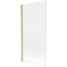 Mexen Mist 1-panel shower screen 90 x 150 cm, transparent, brushed gold - 8A9-090-001-55-00