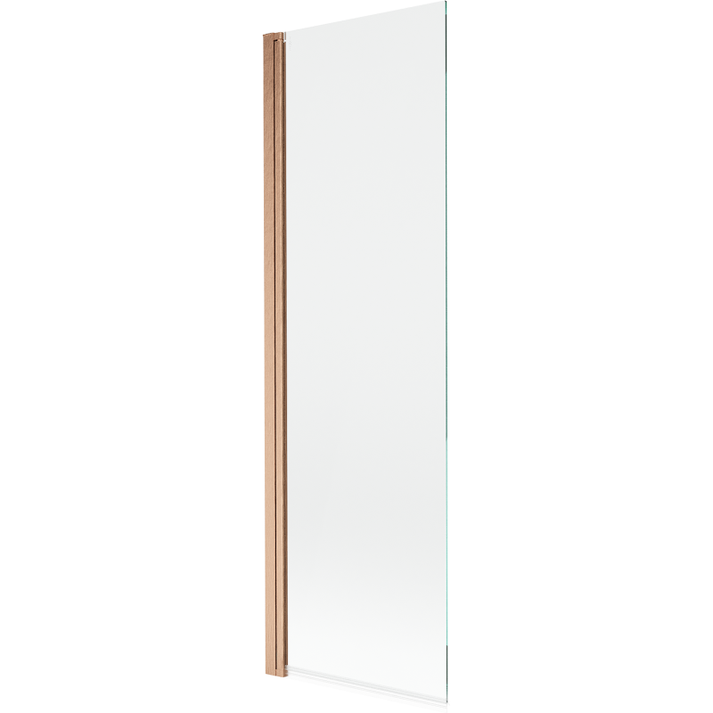 Mexen Mist Badewannenwand 1-flügelig 60 x 150 cm, transparent, gebürstetes Kupfer - 8A9-060-001-65-00