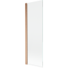 Mexen Mist Badewannenwand 1-flügelig 60 x 150 cm, transparent, gebürstetes Kupfer - 8A9-060-001-65-00