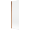 Mexen Mist Badewannenfaltwand 1-flügelig 70 x 150 cm, transparent, gebürstetes Kupfer - 8A9-070-001-65-00