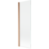 Mexen Mist badwand 1-delig 70 x 150 cm, transparant, geborsteld koper - 8A9-070-001-65-00