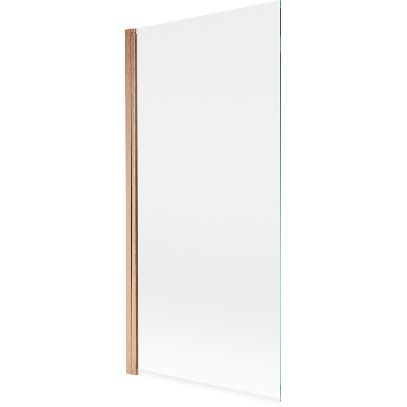 Mexen Mist Badewannen-Faltwand 1-flügelig 90 x 150 cm, transparent, gebürstetes Kupfer - 8A9-090-001-65-00