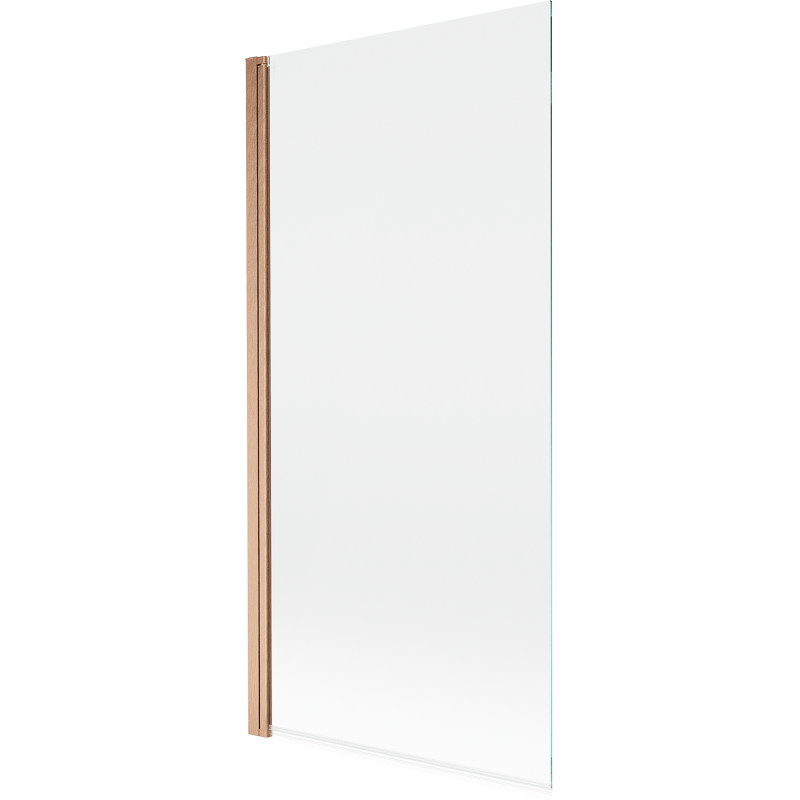Mexen Mist mampara de ducha de 1 hoja 90 x 150 cm, transparente, cobre cepillado - 8A9-090-001-65-00