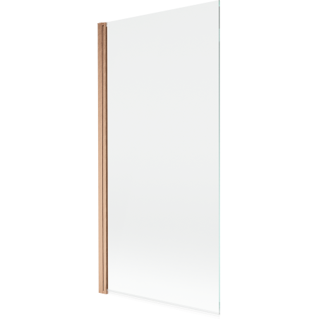Mexen Mist paravento per vasca 1 anta 90 x 150 cm, trasparente, rame spazzolato - 8A9-090-001-65-00
