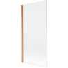 Mexen Mist Badewannen-Faltwand 1-flügelig 90 x 150 cm, transparent, gebürstetes Kupfer - 8A9-090-001-65-00