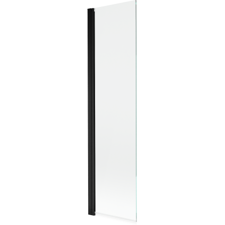 Mexen Mist badwand 1-delig 50 x 150 cm, transparant, zwart - 8A9-050-001-70-00