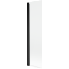 Mexen Mist badwand 1-delig 50 x 150 cm, transparant, zwart - 8A9-050-001-70-00