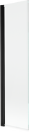 Mexen Mist 1-delad duschvägg 50 x 150 cm, transparent, svart - 8A9-050-001-70-00