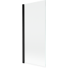 Mexen Mist painel de banho de 1 folha 80 x 150 cm, transparente, preto - 8A9-080-001-70-00