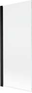 Mexen Mist duschskärm 1-flygel 80 x 150 cm, transparent, svart - 8A9-080-001-70-00