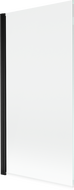 Mexen Mist badwand 1-deurs 90 x 150 cm, transparant, zwart - 8A9-090-001-70-00