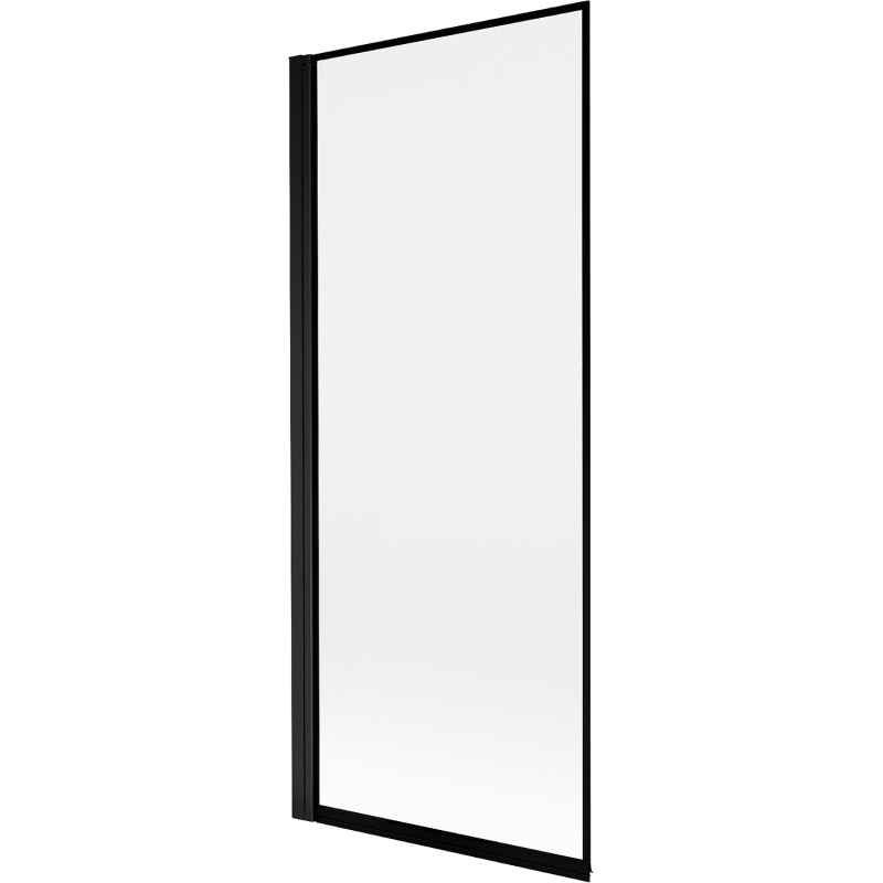 Mexen Mist parawan nawannowy 1-skrzydłowy lewy 80 x 150 cm, czarna ramka, czarny - 8A9-080-001-70-70-L
