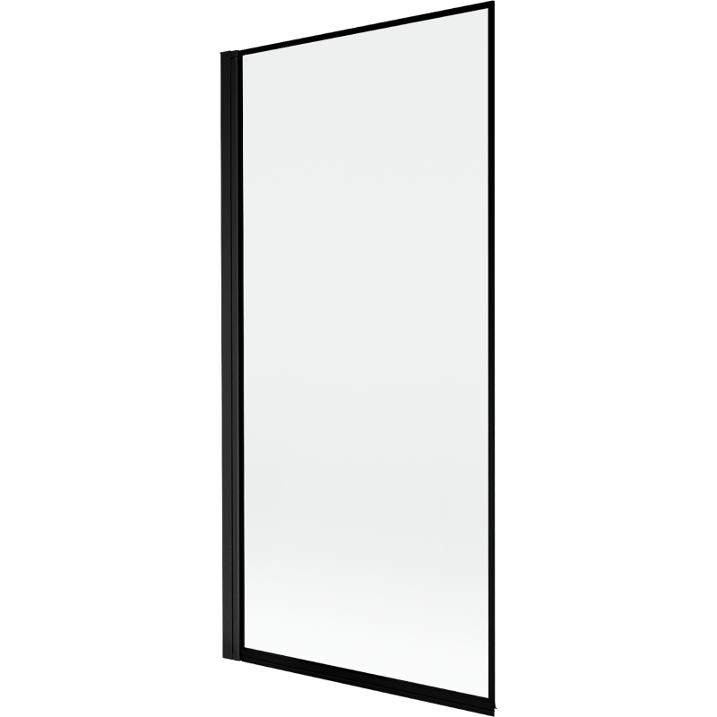 Mexen Mist parafuso de duche 1-secção esquerdo 90 x 150 cm, moldura preta, preto - 8A9-090-001-70-70-L