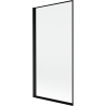 Mexen Mist Badewannenwand 1-flügelig links 90 x 150 cm, schwarzer Rahmen, schwarz - 8A9-090-001-70-70-L
