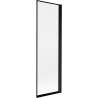 Mexen Mist yhden siiven oikean puoleinen suihkuseinä 60 x 150 cm, musta kehys, musta - 8A9-060-001-70-70-P