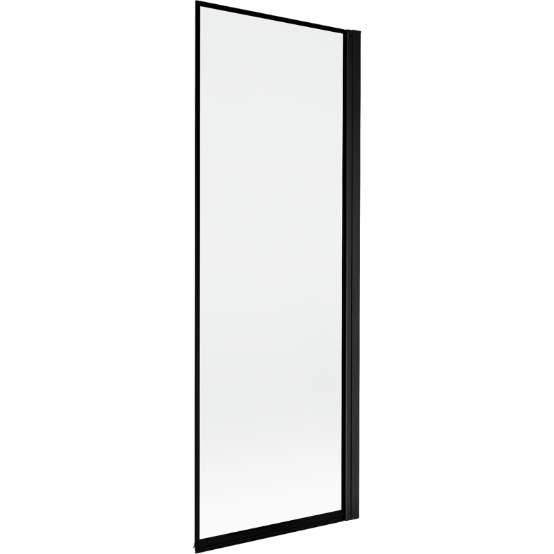 Mexen Mist badwand 1-delig rechts 70 x 150 cm, zwart frame, zwart - 8A9-070-001-70-70-P