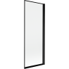 Mexen Mist badwand 1-delig rechts 70 x 150 cm, zwart frame, zwart - 8A9-070-001-70-70-P