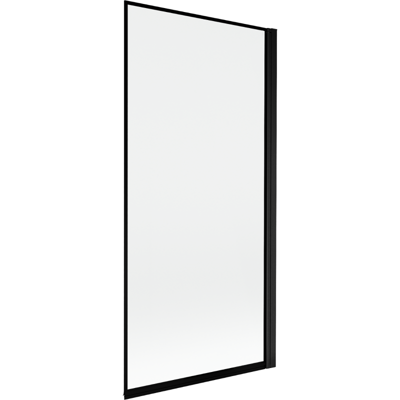 Mexen Mist douchewand 1-delig rechts 90 x 150 cm, zwarte lijst, zwart - 8A9-090-001-70-70-P