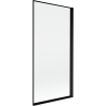 Mexen Mist douchewand 1-delig rechts 90 x 150 cm, zwarte lijst, zwart - 8A9-090-001-70-70-P