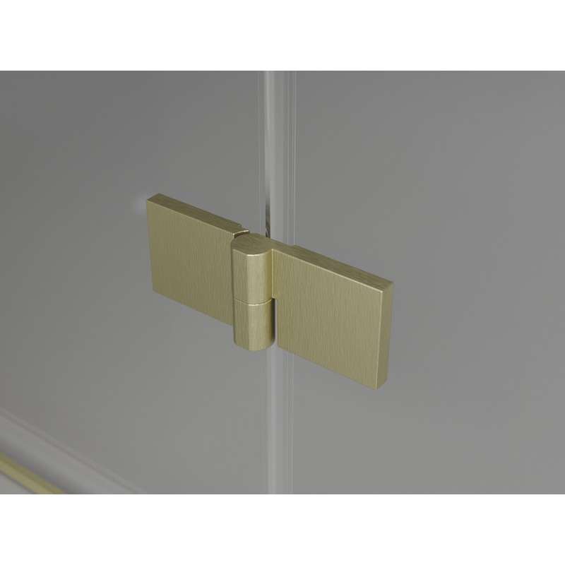 Mexen Mist-F cabina doccia pieghevole destra 85 x 100 cm, trasparente, oro spazzolato - 8A6T-085-100-55-00-P
