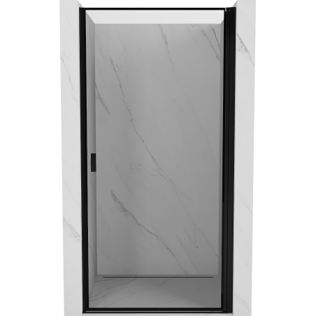 Mexen Mist-B draaideur douche rechts 80 cm, zwarte lijst, zwart - 8A2-080-000-70-70-P