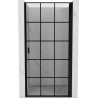 Mexen Mist-B douchedeur opengaand rechts 100 cm, zwart raster, zwart - 8A2-100-000-70-77-P