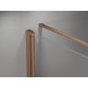 Mexen Mist-F folding shower cabin right 120 x 70 cm, transparent, brushed copper - 8A6T-120-070-65-00-P