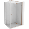 Mexen Mist-F T faltbare Duschkabine rechts 85 x 75 cm, transparent, gebürstetes Kupfer - 8A6T-085-075-65-00-P
