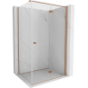 Mexen Mist-F kokkupandav dušinurk parem 100 x 75 cm, läbipaistev, harjatud vask - 8A6T-100-075-65-00-P