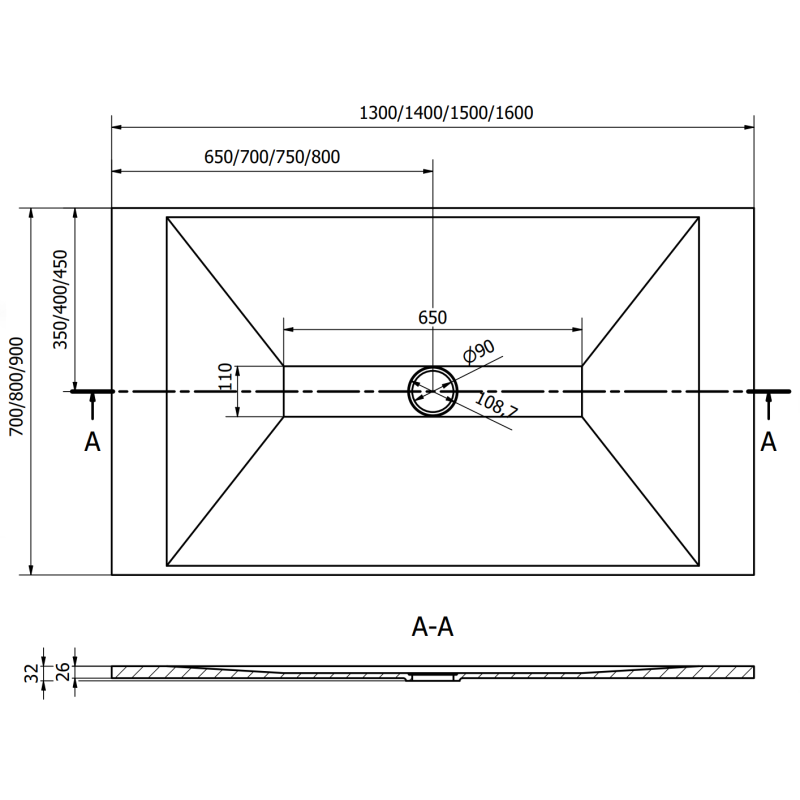 Mexen Toro brodzik prostokątny SMC 130 x 90 cm, biały - 43109013