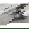 Mexen Oris freistehende, gerillte Badewanne an der Wand 170 x 80 cm, weiß, Überlauf Gun Metal - 52871708000-95