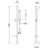 Mexen DF77 Duschset, schwenkbar, Chrom - 785774582-00
