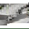 Mexen Oris vrijstaande gegroefde wandbadkuip 170 x 80 cm, wit/grijs, witte overloop - 52871708062-20
