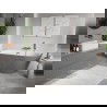 Mexen Oris vrijstaande geribbelde wandbadkuip 170 x 80 cm, wit/grijs, overloop roze goud - 52871708062-60