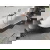 Mexen Oris freistehende wandnahe geriffelte Wanne 170 x 80 cm, weiß/grau, Überlauf gebürstetes Kupfer - 52871708062-65
