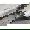 Mexen Oris freistehende wandnahe Rillenbadewanne 170 x 80 cm, weiß/grau, Überlauf Nickel gebürstet - 52871708062-97