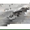 Mexen Oris vrijstaande gegolfde wandbad 170 x 80 cm, wit/zwart, overloop chroom - 52871708075-01