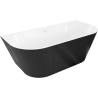 Mexen Oris freestanding wall-mounted fluted bathtub 170 x 80 cm, white/black, white overflow - 52871708075-20