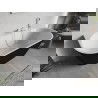 Mexen Oris freistehende wandstehende Rillenwanne 170 x 80 cm, weiß/schwarz, weißer Überlauf - 52871708075-20