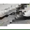 Mexen Oris freistehende geriffelte Wandbadewanne 170 x 80 cm, weiß/schwarz, Überlauf gebürstetes Nickel - 52871708075-97