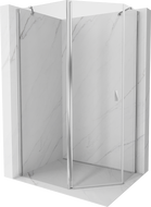 Mexen Mist cabine de douche pentagonale asymétrique pivotante 100 x 90 cm, transparent, chrome - 8A8-100-090-01-00