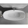 Mexen Lira freistehende Badewanne Muster 170 x 80 cm, weiß/schwarz, Überlauf chrom - 52831708075-01