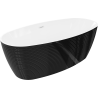 Mexen Lira freestanding bath model 170 x 80 cm, white/black, white overflow- 52831708075-20