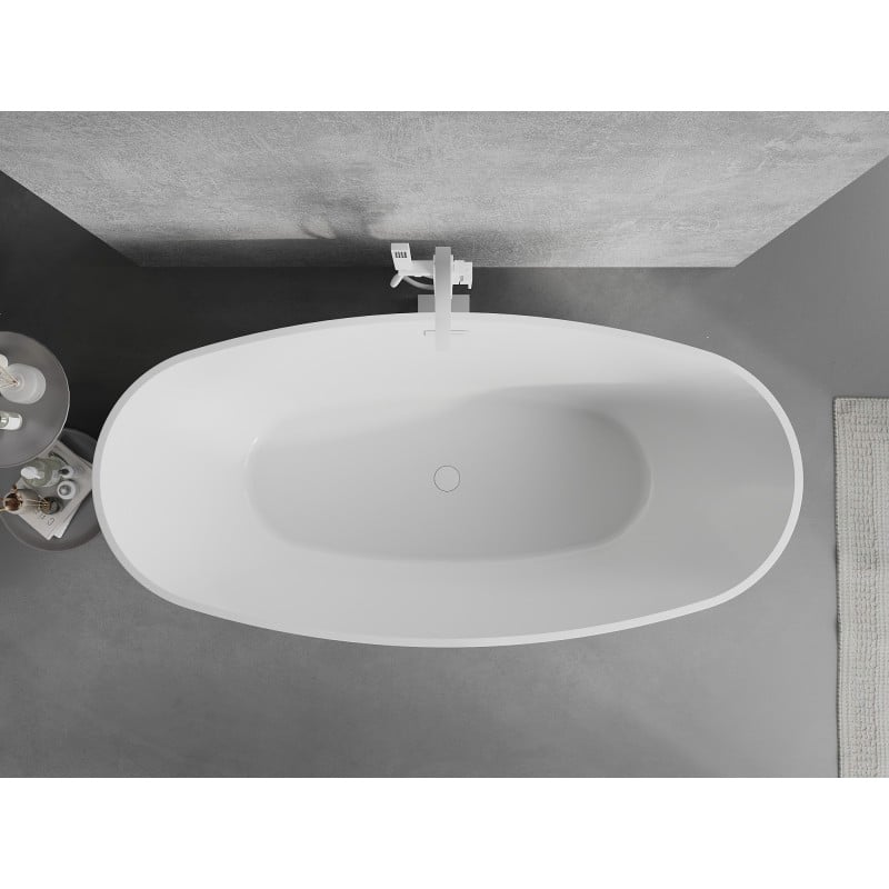 Mexen Lira freistehende Badewanne Modell 170 x 80 cm, weiß/schwarz, Überlauf weiß- 52831708075-20