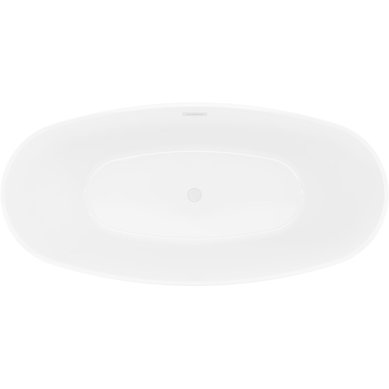 Mexen Lira wanna wolnostojąca wzór 170 x 80 cm, biała/czarna, przelew biały- 52831708075-20