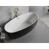 Mexen Lira freestanding bath pattern 170 x 80 cm, white/black, gold overflow - 52831708075-50