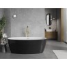 Mexen Lira wanna wolnostojąca wzór 170 x 80 cm, biała/czarna, przelew złoty - 52831708075-50